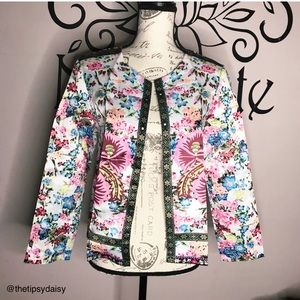 SALE!!!Lightweight floral “blazer” overshirt